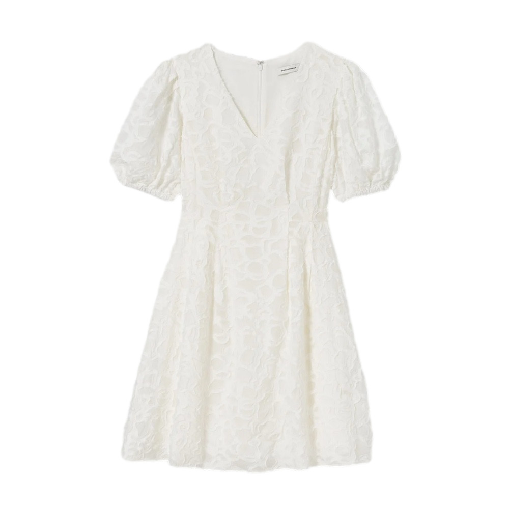 Club Monaco Textured Puff Sleeve Dress